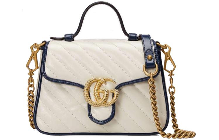 Сумка-мессенджер GG Marmont из стёганой кожи, портативная миниатюрная сумка через плечо, женская бело-голубая GUCCI
Сумка-мессенджер GG Marmont из стёганой кожи, портативная миниатюрная сумка через плечо, женская бело-голубая GUCCI