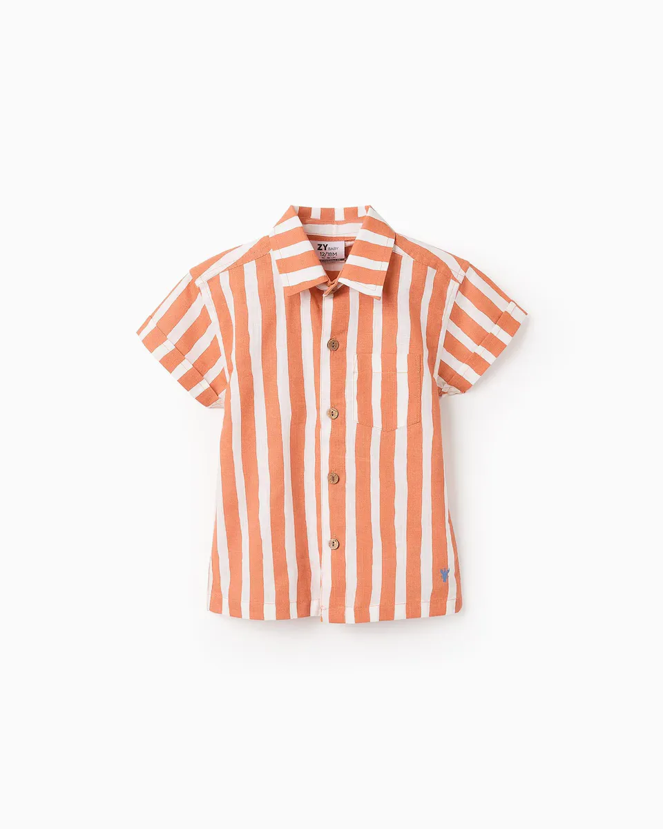 Полосатая рубашка с короткими рукавами для мальчика Zippy, оранжевый
Полосатая рубашка с короткими рукавами для мальчика Zippy, оранжевый