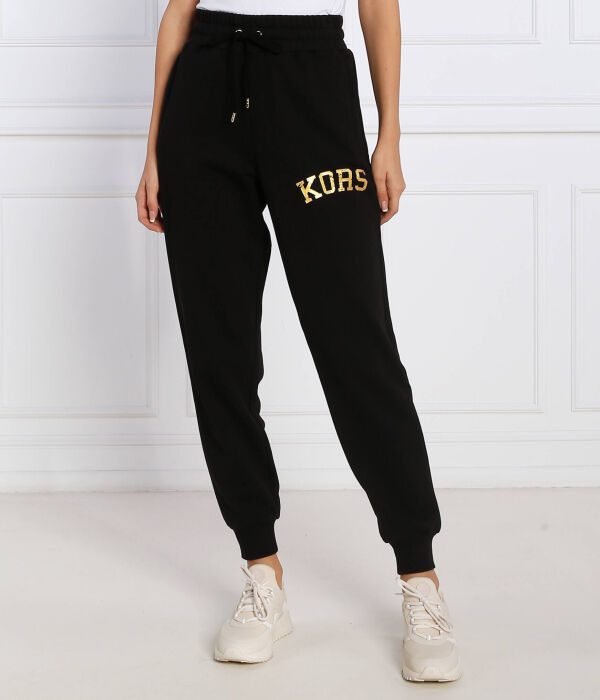 Спортивные брюки женские Michael Kors джоггеры с золотым логотипом, черный
Спортивные брюки женские Michael Kors джоггеры с золотым логотипом, черный