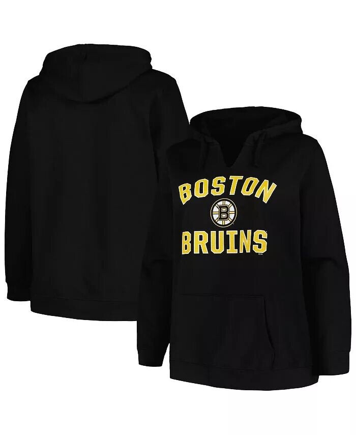 Женский черный пуловер с капюшоном Boston Bruins размера плюс с аркой и логотипом Profile, черный
Женский черный пуловер с капюшоном Boston Bruins размера плюс с аркой и логотипом Profile, черный