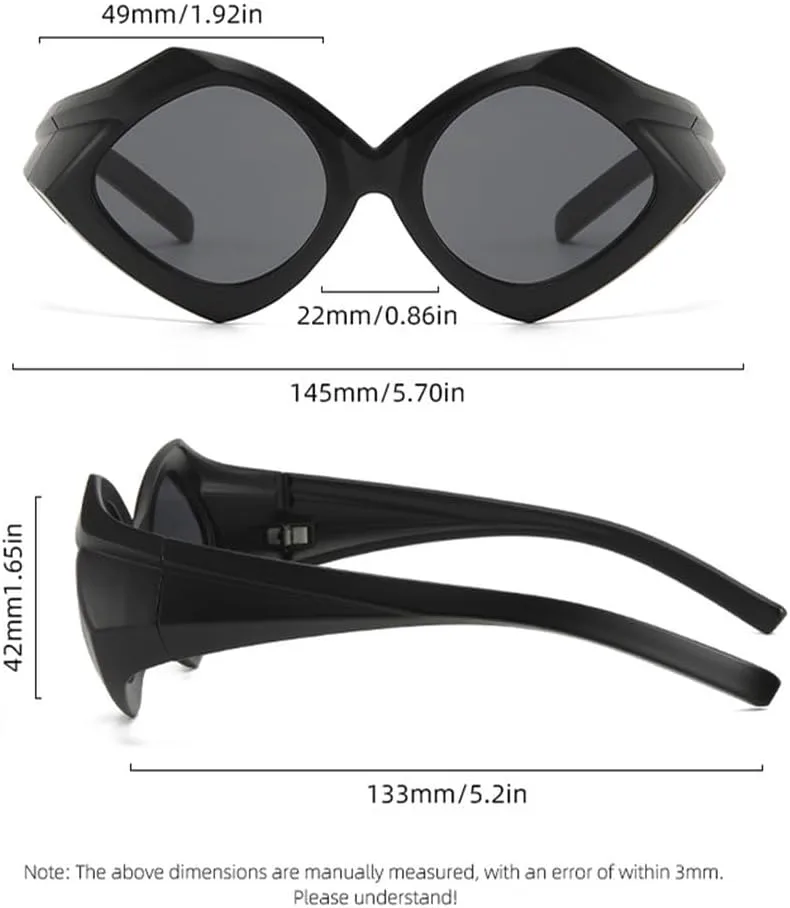 Панк-очки неправильной формы, роскошные модные солнцезащитные очки с геометрическим узором для мужчин и женщин, очки в крупной оправе с бриллиантами LVTFCO, Gray Gray
Панк-очки неправильной формы, роскошные модные солнцезащитные очки с геометрическим узором для мужчин и женщин, очки в крупной оправе с бриллиантами LVTFCO, Gray Gray