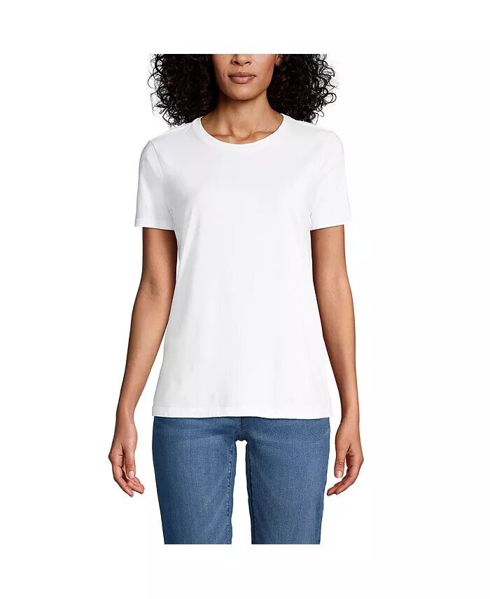 Женская свободная хлопковая футболка с круглым вырезом Supima для высоких женщин Lands' End, белый
Женская свободная хлопковая футболка с круглым вырезом Supima для высоких женщин Lands' End, белый