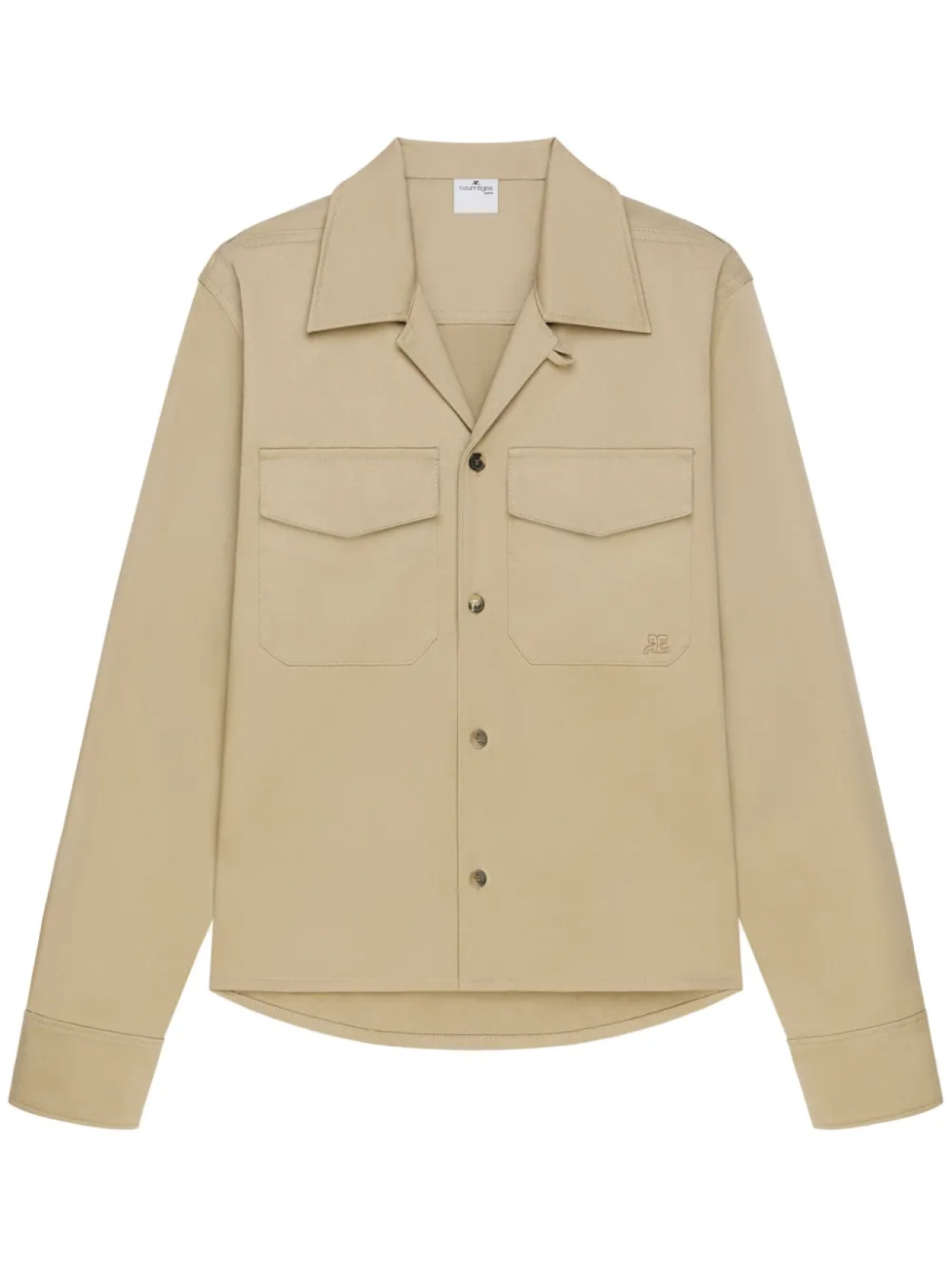 Courrèges рубашка с накладными карманами, нейтральный
Courrèges рубашка с накладными карманами, нейтральный