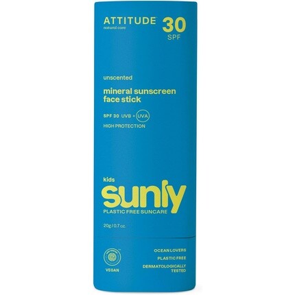 ATTITUDE Минеральный солнцезащитный стик для лица для детей SPF 30, проверен EWG, не содержит пластика, широкий спектр защиты от UVA/UVB, с оксидом цинка, дерматологически протестирован, веганский, без запаха, 20 г
ATTITUDE Минеральный солнцезащитный стик для лица для детей SPF 30, проверен EWG, не содержит пластика, широкий спектр защиты от UVA/UVB, с оксидом цинка, дерматологически протестирован, веганский, без запаха, 20 г