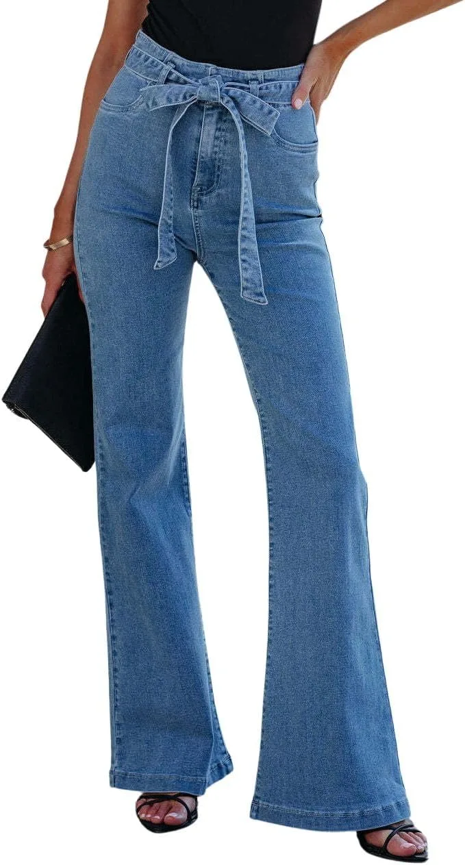 Loveimgs Женские джинсы с высокой талией, растягивающиеся, расклешенные, широкие, bootcut, с поясом
Loveimgs Женские джинсы с высокой талией, растягивающиеся, расклешенные, широкие, bootcut, с поясом