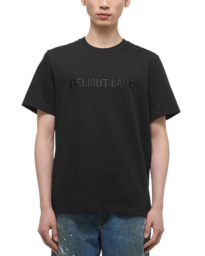 Футболка с короткими рукавами и логотипом Helmut Lang, черный 
Футболка с короткими рукавами и логотипом Helmut Lang, черный