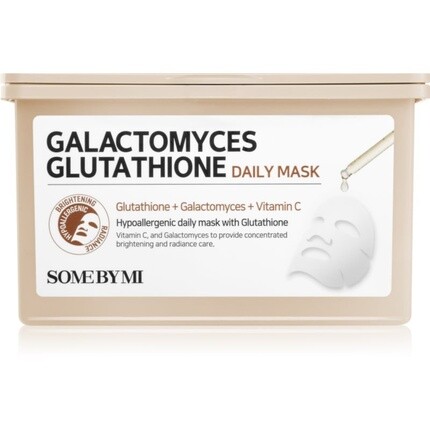 Some By Mi Galactomyces Glutathione Daily Mask Pack — Осветляющая маска для лица — 24 шт.
Some By Mi Galactomyces Glutathione Daily Mask Pack — Осветляющая маска для лица — 24 шт.