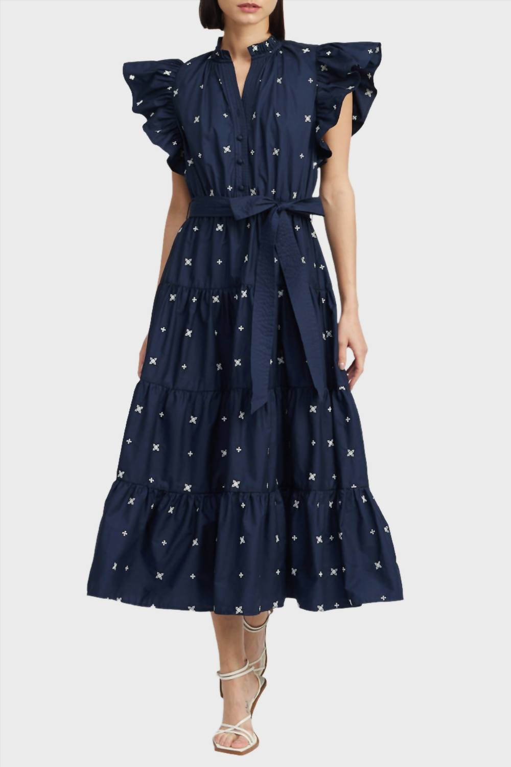 Платье миди Irene темно-синего и белого цвета En Saison, темно-белый
Платье миди Irene темно-синего и белого цвета En Saison, темно-белый