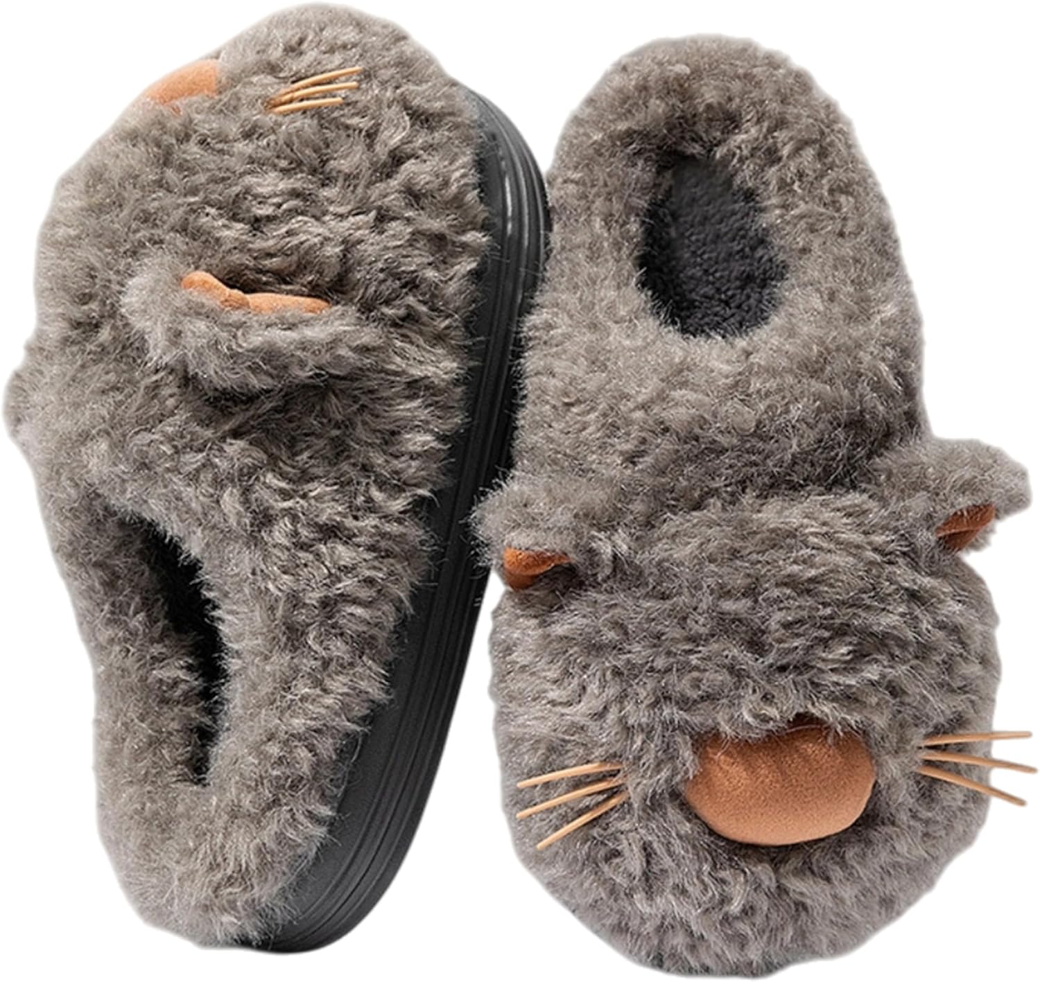 Мягкие домашние тапочки в виде кошек с ушками и усами, плюшевые, нескользящие, теплые, для мужчин и женщин Lichenhao, серый
Мягкие домашние тапочки в виде кошек с ушками и усами, плюшевые, нескользящие, теплые, для мужчин и женщин Lichenhao, серый