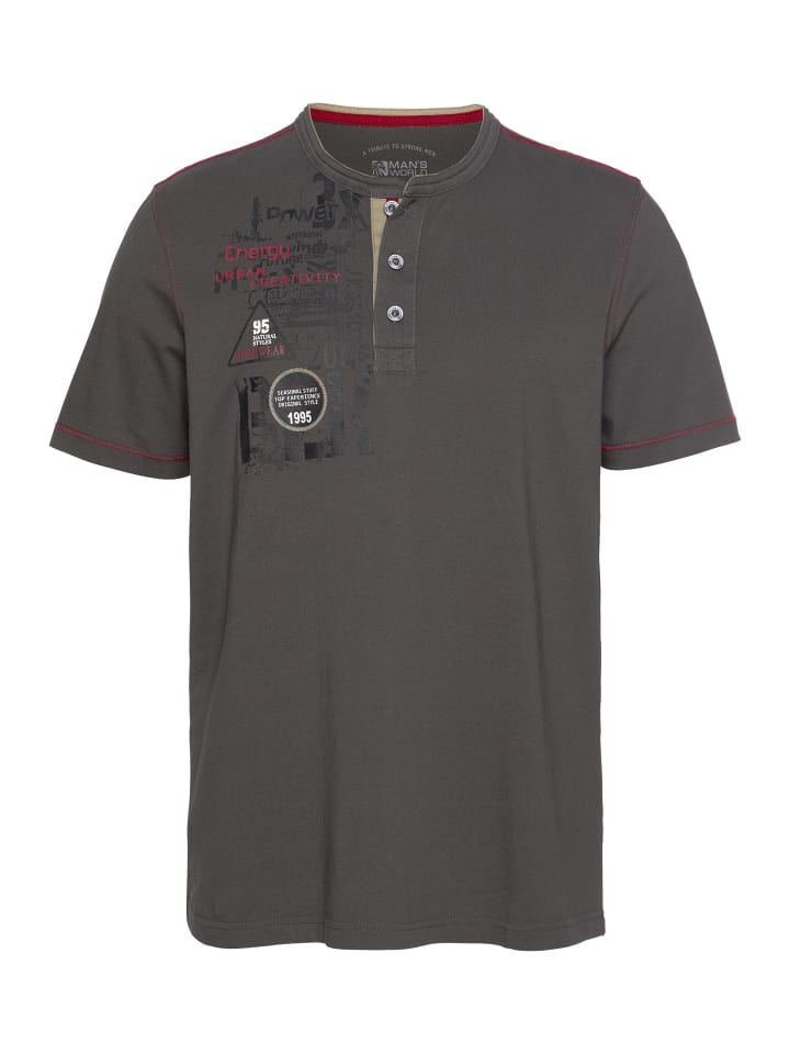 Рубашка хенли серого цвета Man's World
Рубашка хенли серого цвета Man's World