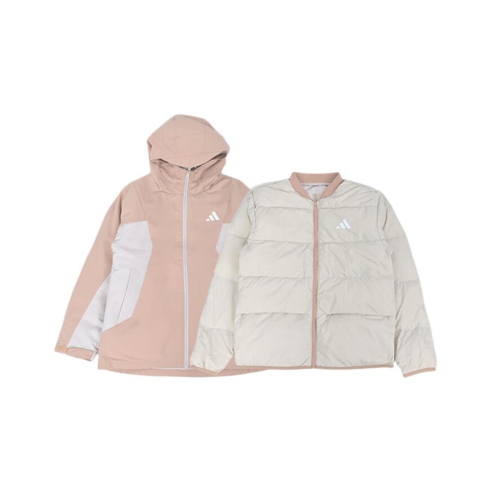 Детский комплект из двух предметов: пуховик Adidas, розовый
Детский комплект из двух предметов: пуховик Adidas, розовый