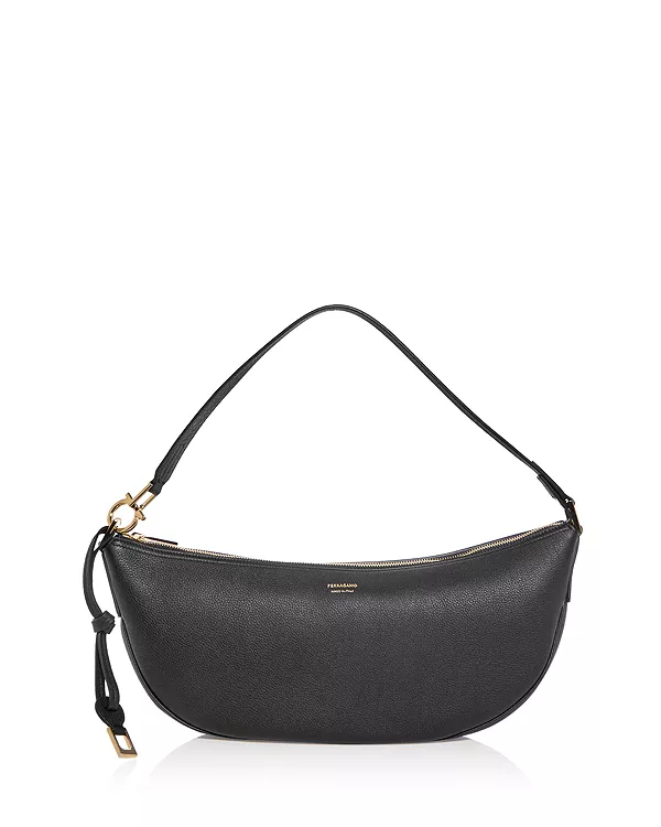 Кожаная сумка через плечо «Улыбка» Ferragamo, черный
Кожаная сумка через плечо «Улыбка» Ferragamo, черный
