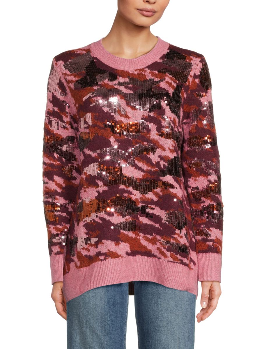 Камуфляжный свитер с круглым вырезом и пайетками DKNY, розовый/мульти
Камуфляжный свитер с круглым вырезом и пайетками DKNY, розовый/мульти
