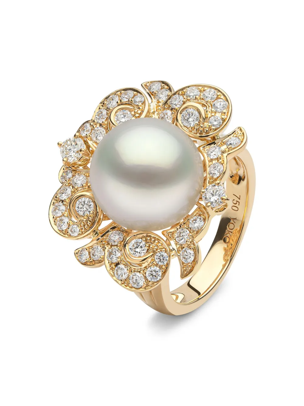 Кольцо из 18-каратного желтого золота с жемчугом Южного моря Сахара и бриллиантами Yoko London, золотой
Кольцо из 18-каратного желтого золота с жемчугом Южного моря Сахара и бриллиантами Yoko London, золотой