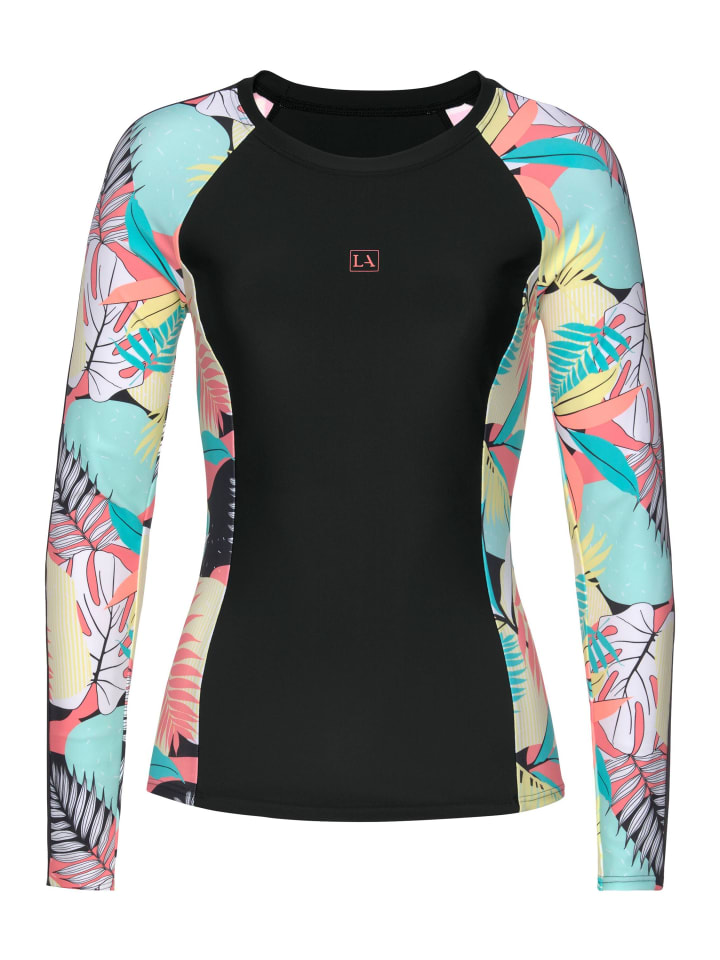 Черная рубашка для плавания с принтом LASCANA ACTIVE
Черная рубашка для плавания с принтом LASCANA ACTIVE