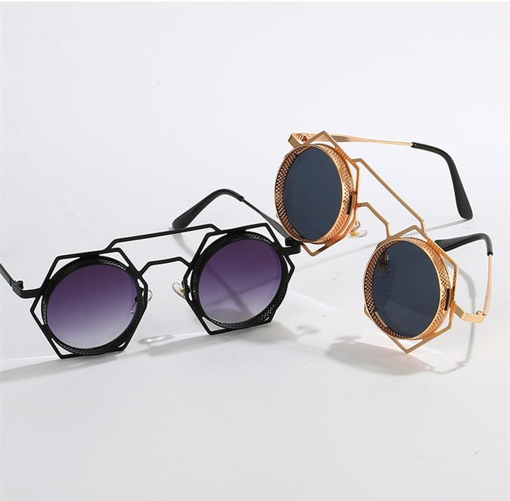 Круглые солнцезащитные очки в стиле стимпанк для женщин и мужчин, с металлической сеткой, с индивидуальным дизайном, солнцезащитные очки для женщин с защитой от УФ-излучения UV400 TYUVIVO, C2black-red
Круглые солнцезащитные очки в стиле стимпанк для женщин и мужчин, с металлической сеткой, с индивидуальным дизайном, солнцезащитные очки для женщин с защитой от УФ-излучения UV400 TYUVIVO, C2black-red
