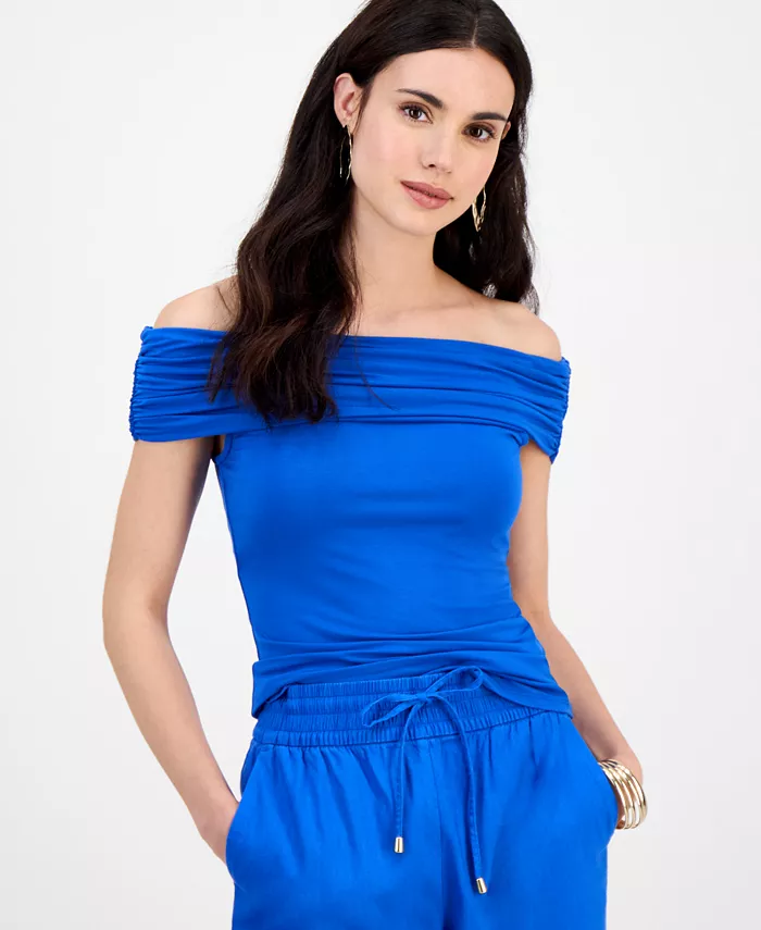 Пет топ с открытыми плечами I.N.C. International Concepts, синий
Пет топ с открытыми плечами I.N.C. International Concepts, синий