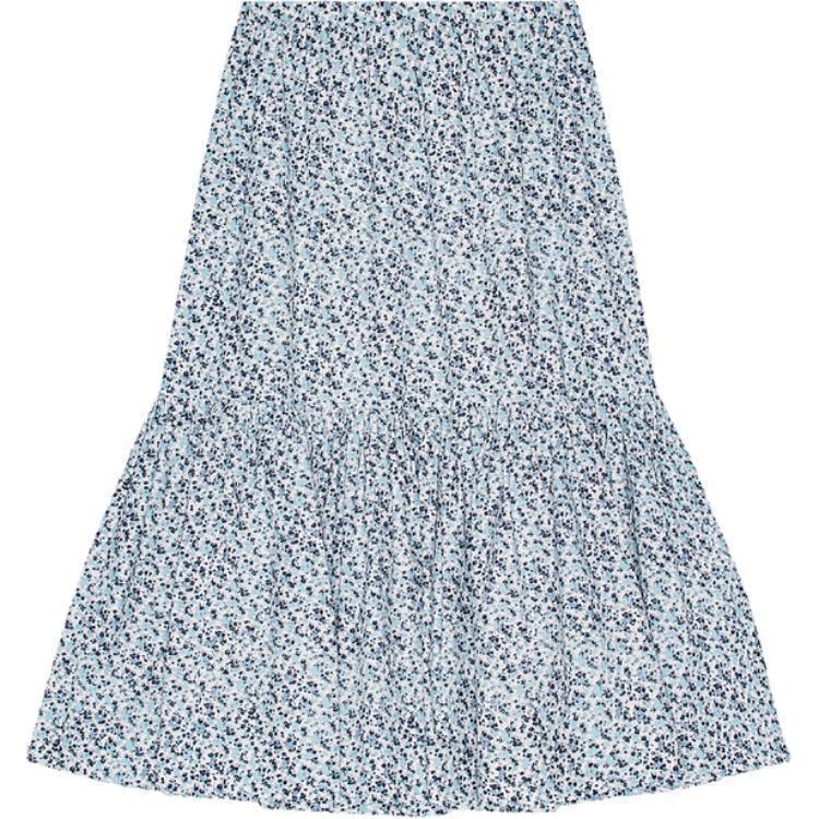 SS24 Повседневная длинная юбка женская Glacier Lake Blue GANNI
SS24 Повседневная длинная юбка женская Glacier Lake Blue GANNI