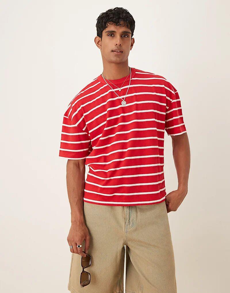 Футболка свободного кроя ASOS DESIGN oversize со спущенными плечами из трикотажного полотна в красную и белую полоску
Футболка свободного кроя ASOS DESIGN oversize со спущенными плечами из трикотажного полотна в красную и белую полоску