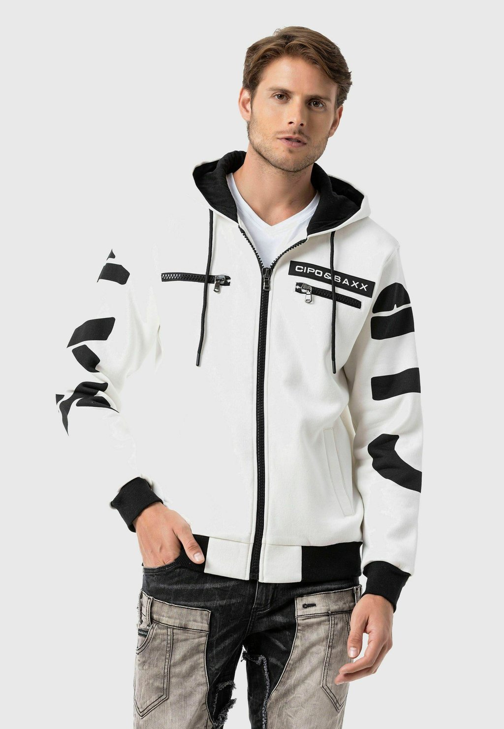 Толстовка на молнии Cipo & Baxx, белый
Толстовка на молнии Cipo & Baxx, белый