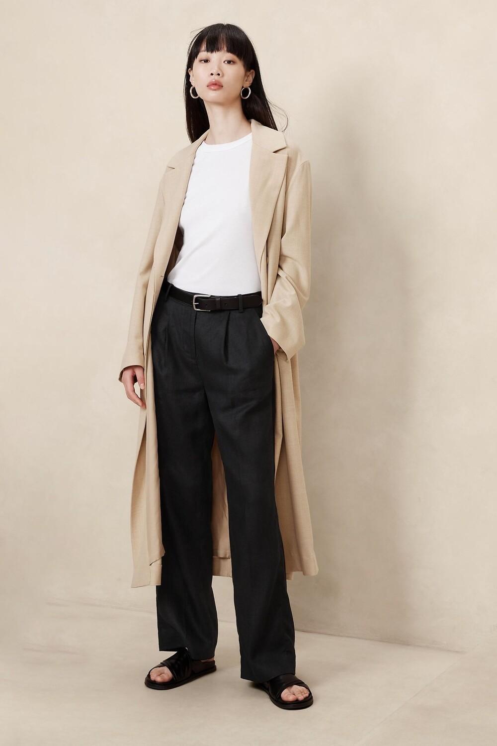 Льняные брюки прямого кроя Banana Republic, черный
Льняные брюки прямого кроя Banana Republic, черный