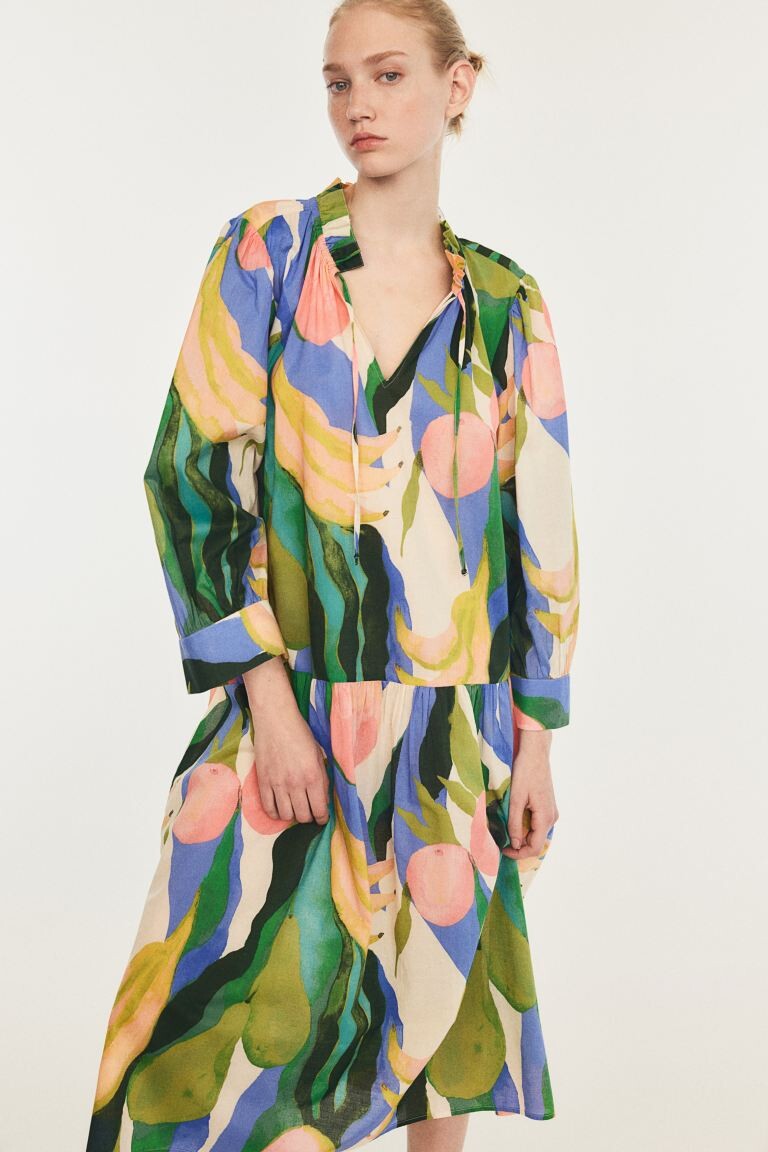 Платье с воланным воротником H&M, синий
Платье с воланным воротником H&M, синий