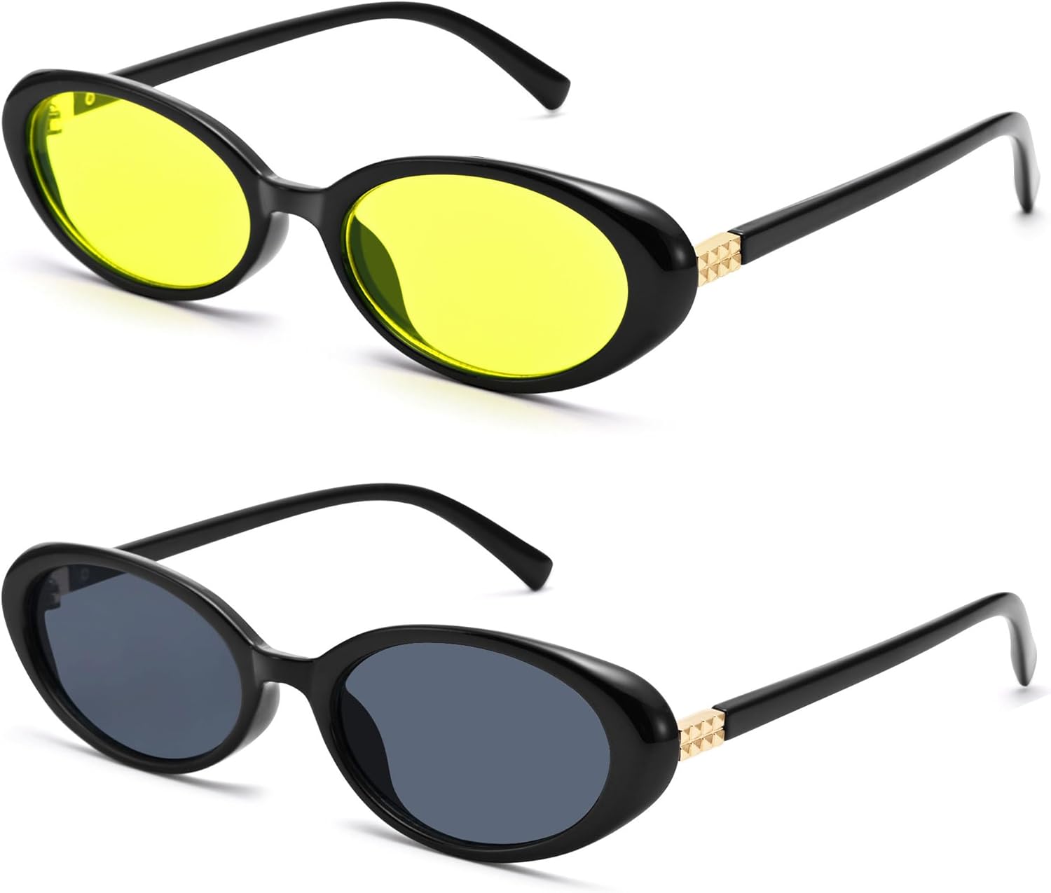 Солнцезащитные очки Pro Acme Retro Oval для женщин в стиле 90-х, винтажные, в маленькой оправе, «кошачий глаз», модные очки в стиле Y2K, Black Frame/Yellow Lens + Black Frame/Gray Lens
Солнцезащитные очки Pro Acme Retro Oval для женщин в стиле 90-х, винтажные, в маленькой оправе, «кошачий глаз», модные очки в стиле Y2K, Black Frame/Yellow Lens + Black Frame/Gray Lens