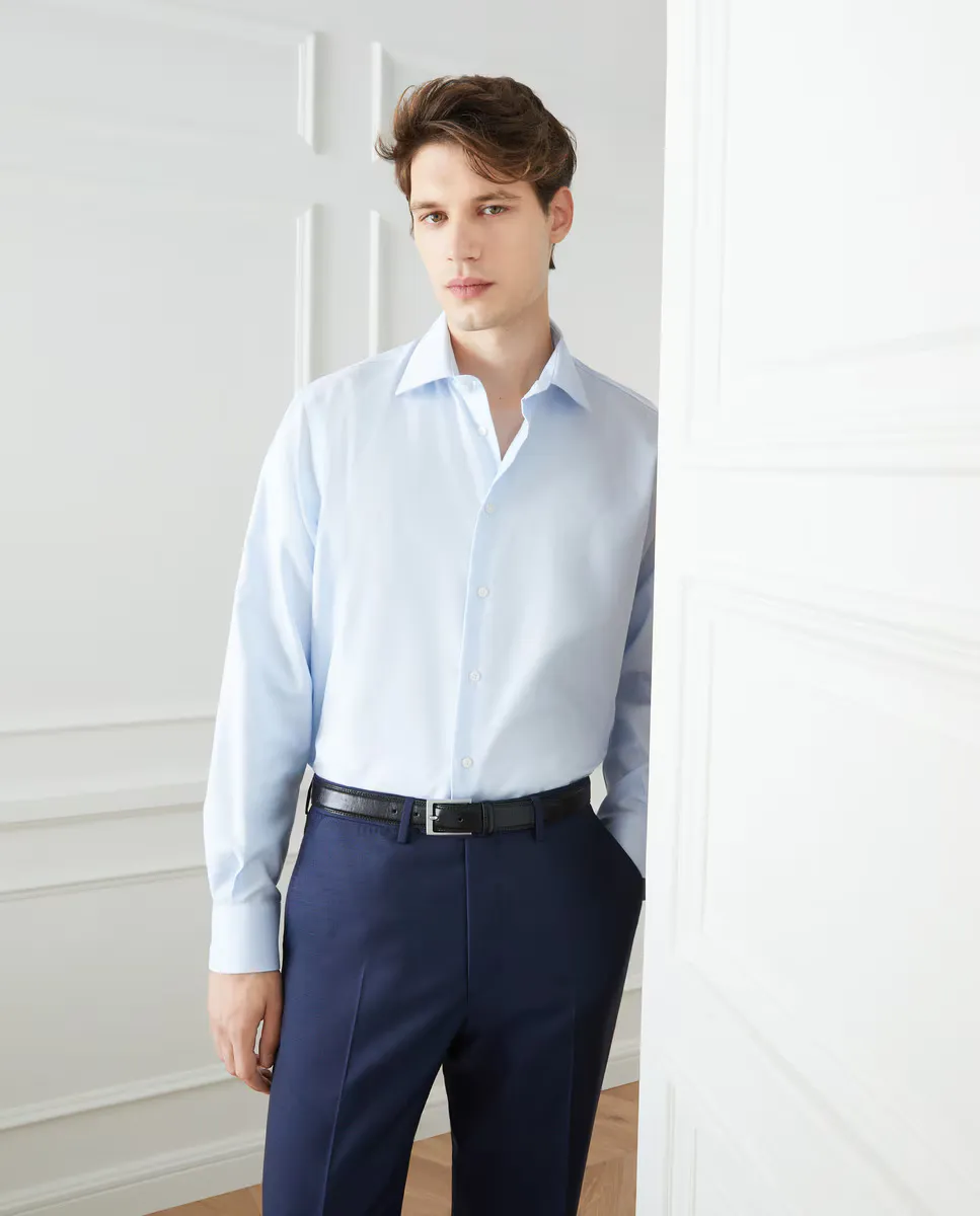 Классическая мужская рубашка классического кроя Emidio Tucci, голубой
Классическая мужская рубашка классического кроя Emidio Tucci, голубой