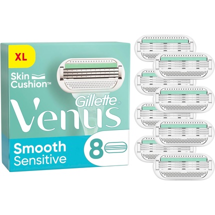 Лезвия для женской бритвы Venus Smooth Sensitive с 8 сменными лезвиями и технологией 5 лезвий Gillette
Лезвия для женской бритвы Venus Smooth Sensitive с 8 сменными лезвиями и технологией 5 лезвий Gillette