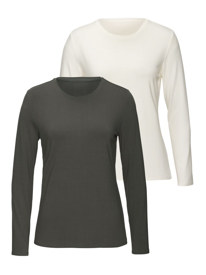 Рубашка с длинным рукавом LASCANA, цвет graugrün, creme
Рубашка с длинным рукавом LASCANA, цвет graugrün, creme