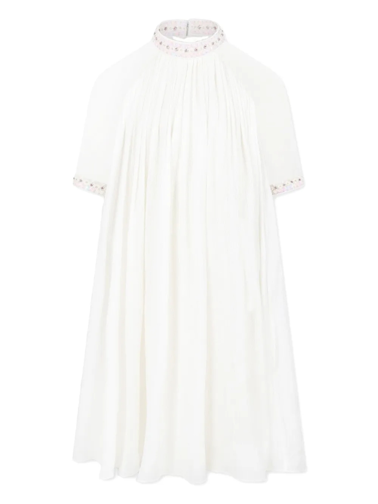 Шелковое платье LàTaRa с пайетками на воротнике, белый
Шелковое платье LàTaRa с пайетками на воротнике, белый