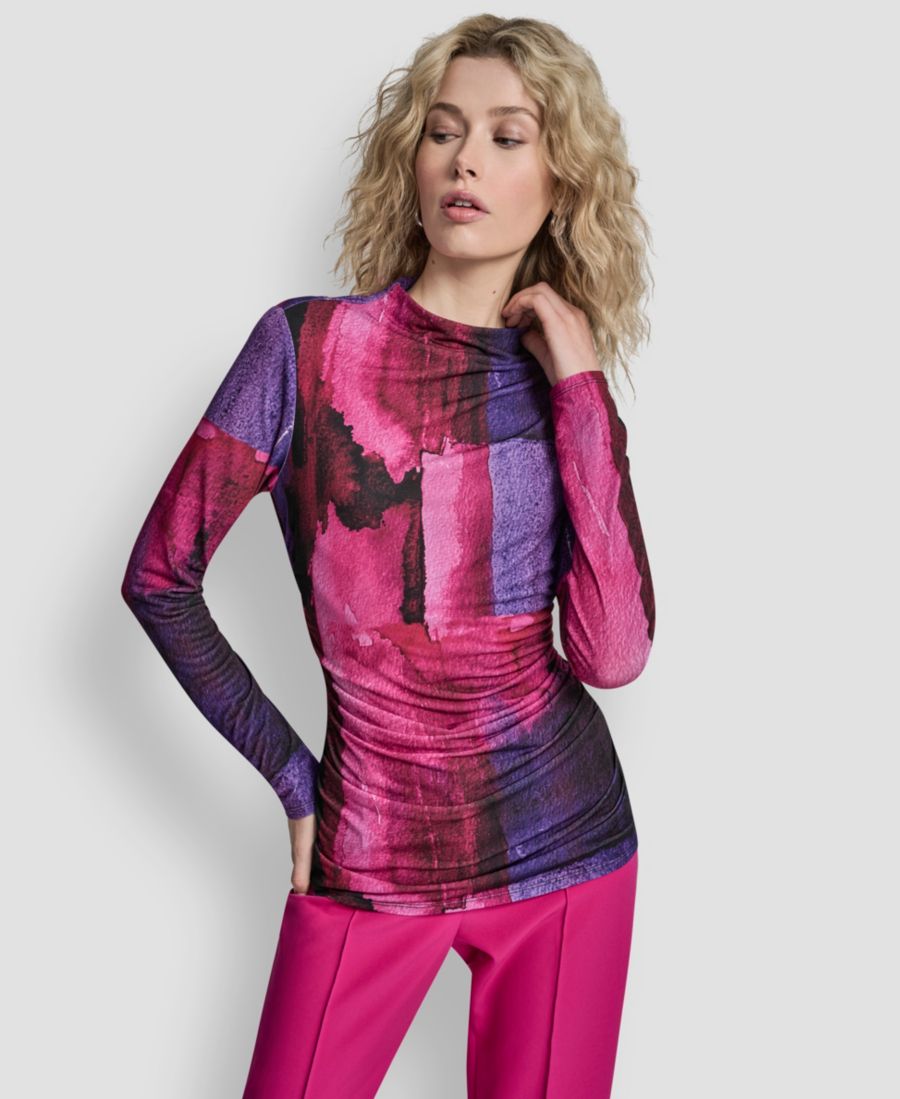 Топ с круглым вырезом и присборенными боками для невысоких девушек DKNY, Fuchsia/dark Violet Multi
Топ с круглым вырезом и присборенными боками для невысоких девушек DKNY, Fuchsia/dark Violet Multi