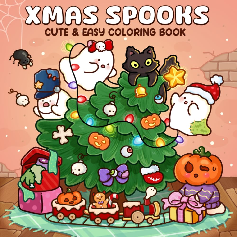 Xmas Spooks: A Christmas Coloring Book for Adults and Teens Featuring Cute & Spooky Characters in Cozy Festive Scenes for Relaxation (Independently published)
Xmas Spooks: A Christmas Coloring Book for Adults and Teens Featuring Cute & Spooky Characters in Cozy Festive Scenes for Relaxation (Independently published)