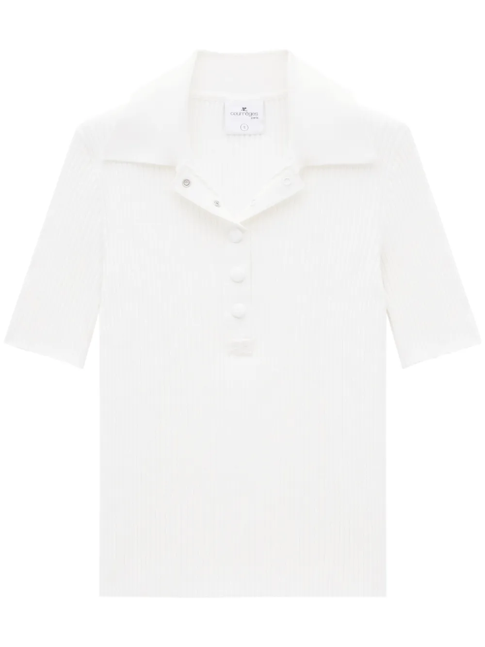 Рубашка поло AC в рубчик Courrèges, белый
Рубашка поло AC в рубчик Courrèges, белый
