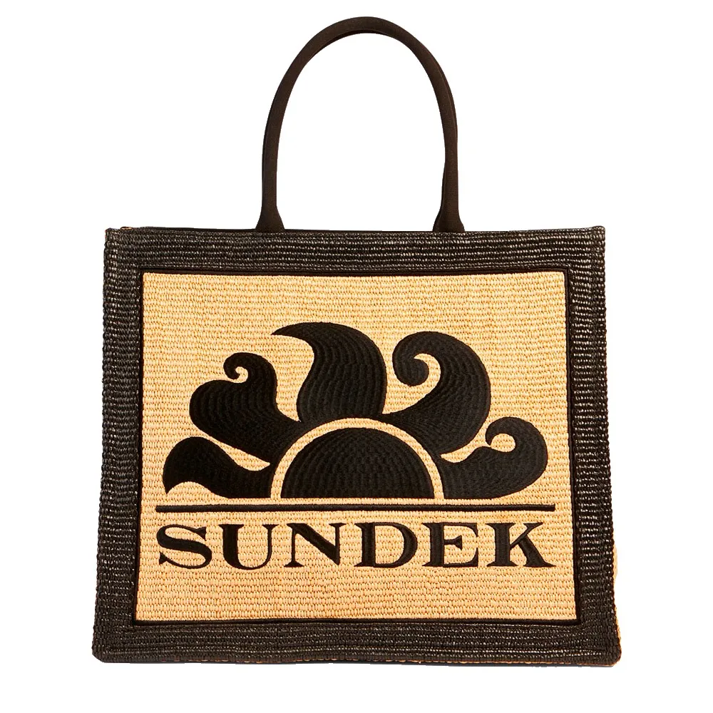 Сумка Sundek Raffia shopping with embroidered logo, черный
Сумка Sundek Raffia shopping with embroidered logo, черный