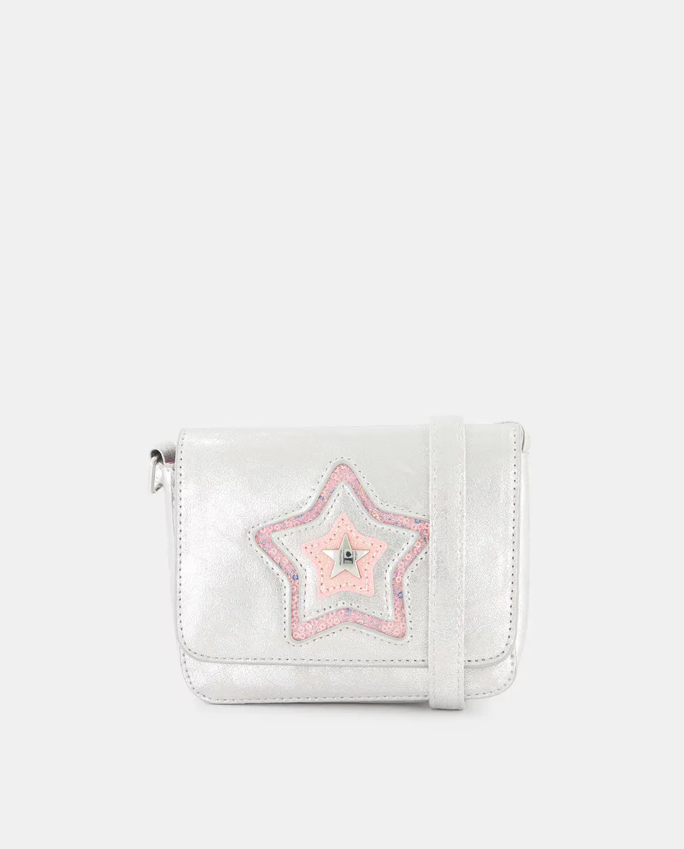 Детская сумка-бандо через плечо "Звезда" Kids El Corte Inglés, серебряный 
Детская сумка-бандо через плечо "Звезда" Kids El Corte Inglés, серебряный