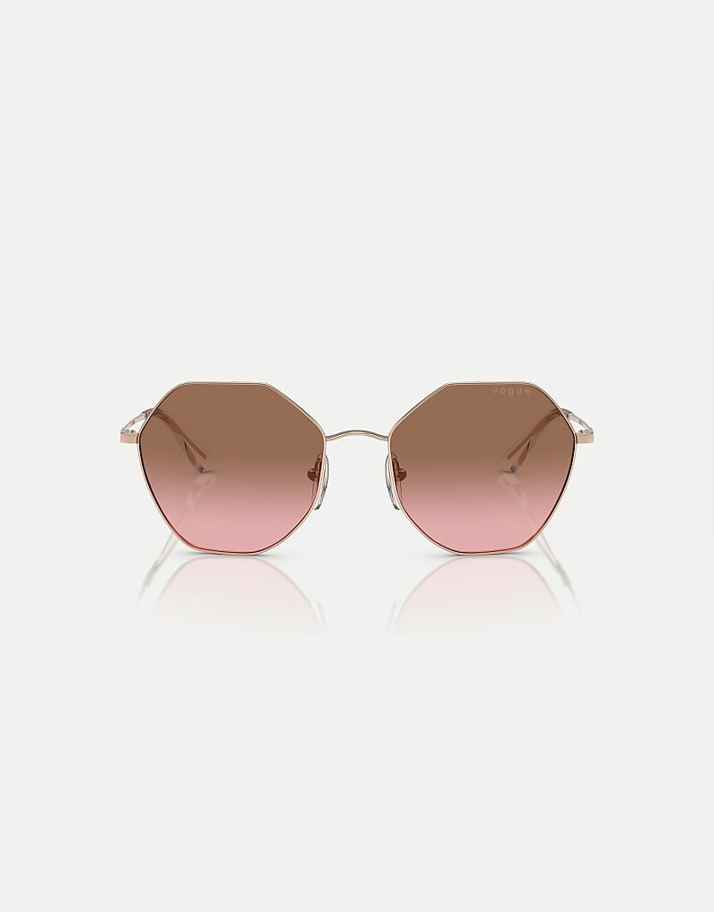 Солнцезащитные очки Vogue Eyewear vo4180s неправильной формы из розового золота с розовыми линзами
Солнцезащитные очки Vogue Eyewear vo4180s неправильной формы из розового золота с розовыми линзами
