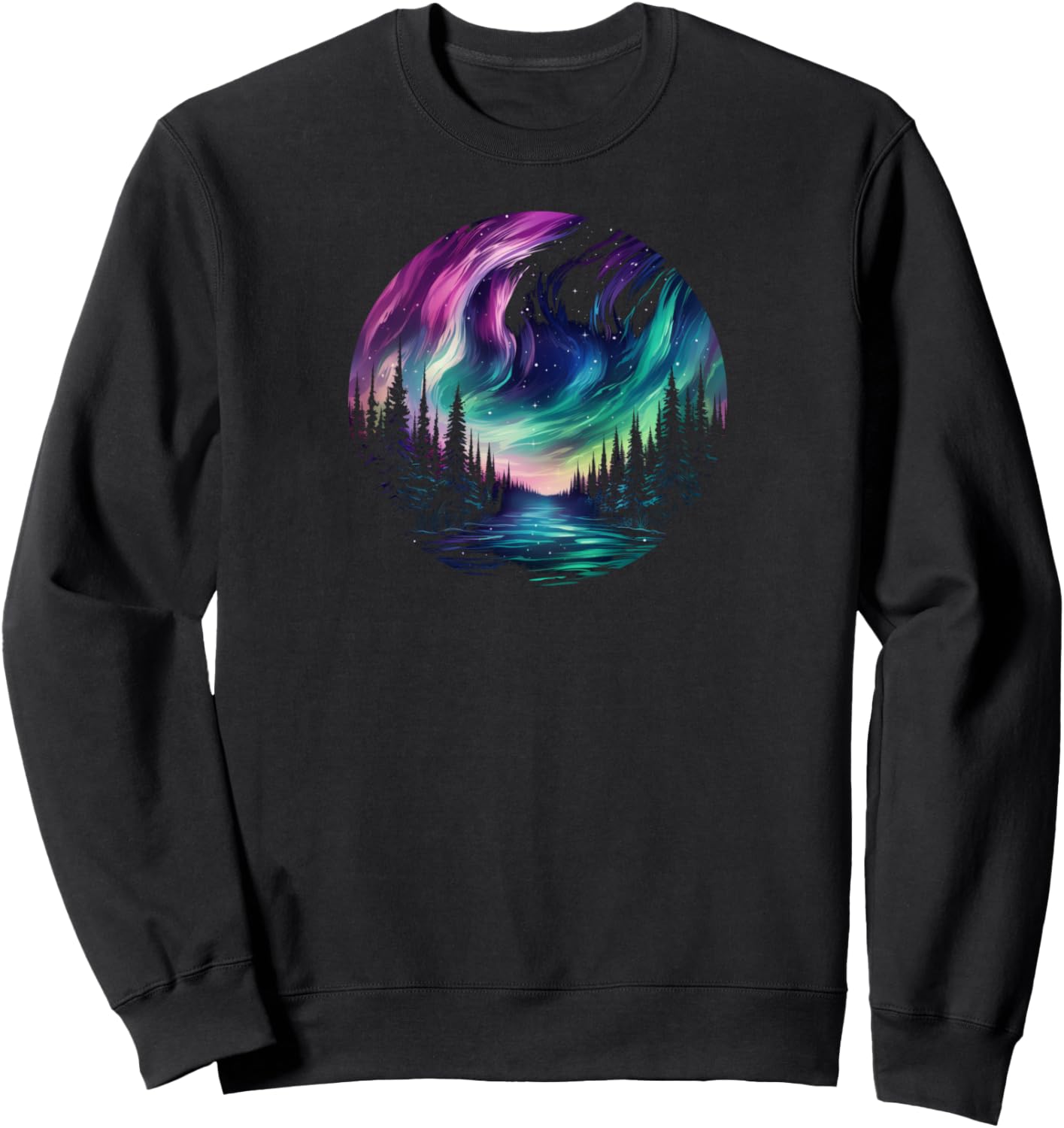 Северное сияние, ночное небо, толстовка с изображением северного сияния Northern Lights, черный
Северное сияние, ночное небо, толстовка с изображением северного сияния Northern Lights, черный
