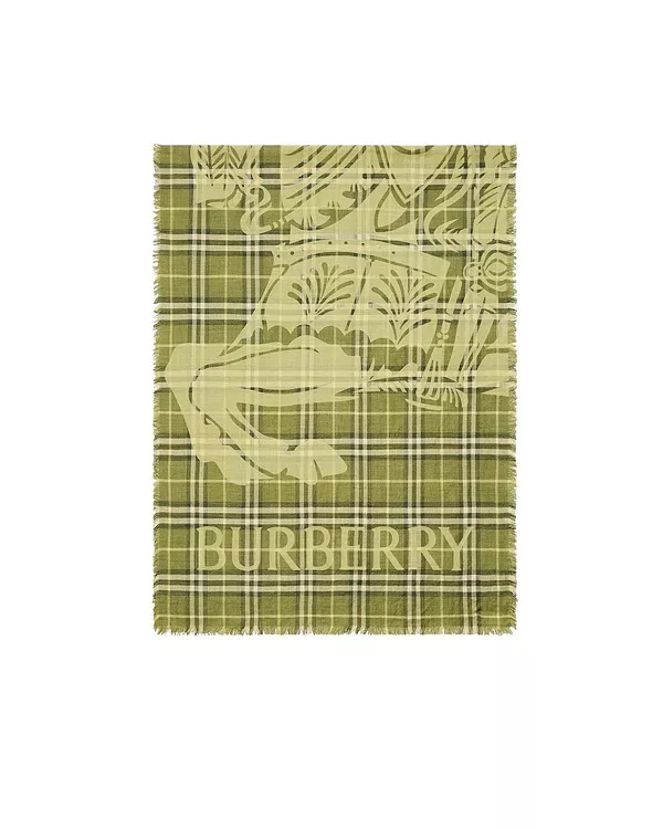 Широкий шерстяно-шелковый шарф в клетку ekd Burberry, зеленый
Широкий шерстяно-шелковый шарф в клетку ekd Burberry, зеленый