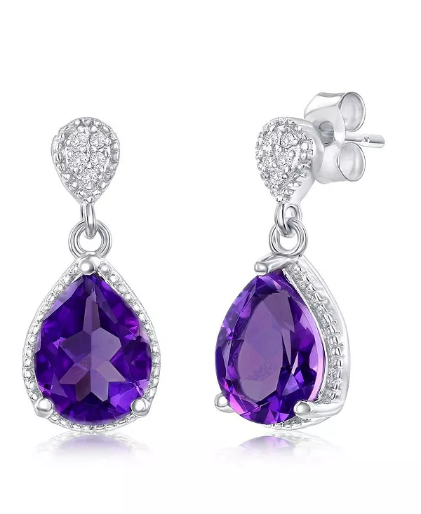 Серьги-Подвески из стерлингового серебра с драгоценными камнями в форме груши Simona, amethyst
Серьги-Подвески из стерлингового серебра с драгоценными камнями в форме груши Simona, amethyst