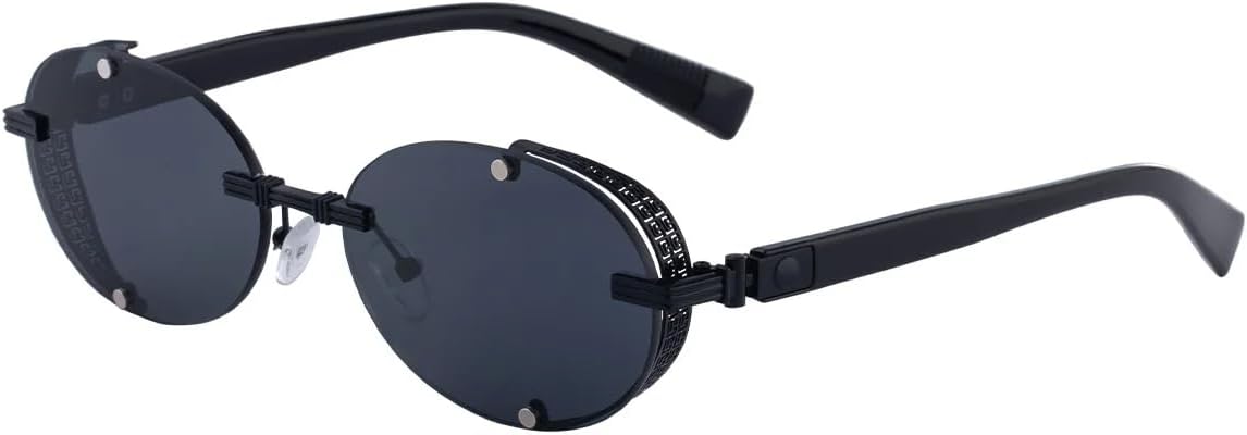 Винтажные овальные солнцезащитные очки для мужчин и женщин, модные, роскошные, в стиле ретро, с металлической оправой, маленькие, для активного отдыха, защита от УФ-излучения UV400 TVTBBVV, Black Black
Винтажные овальные солнцезащитные очки для мужчин и женщин, модные, роскошные, в стиле ретро, с металлической оправой, маленькие, для активного отдыха, защита от УФ-излучения UV400 TVTBBVV, Black Black