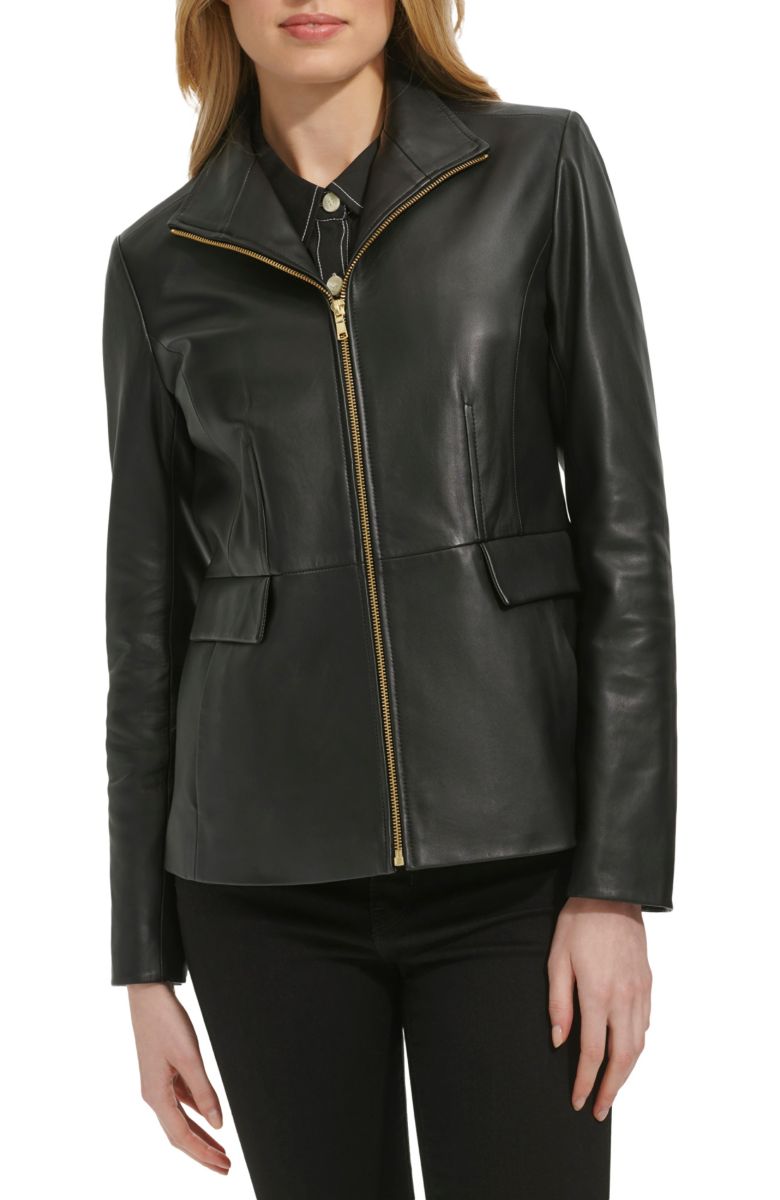 Кожаная куртка на молнии Cole Haan, черный
Кожаная куртка на молнии Cole Haan, черный