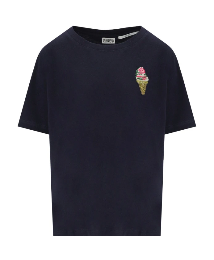 Футболка с вышивкой в виде мороженого Essentiel Antwerp, синий
Футболка с вышивкой в виде мороженого Essentiel Antwerp, синий