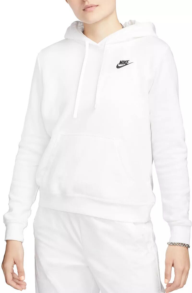 Женский флисовый пуловер с капюшоном Nike Sportswear Club, белый
Женский флисовый пуловер с капюшоном Nike Sportswear Club, белый