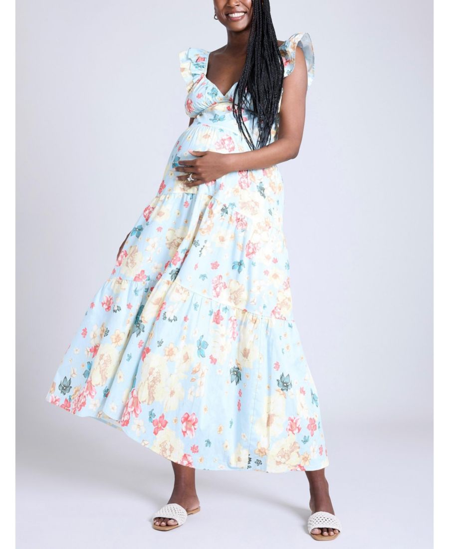 Длинное платье для беременных с оборками на рукавах и завязками на спине - Материнство Motherhood Maternity, Skyway floral
Длинное платье для беременных с оборками на рукавах и завязками на спине - Материнство Motherhood Maternity, Skyway floral