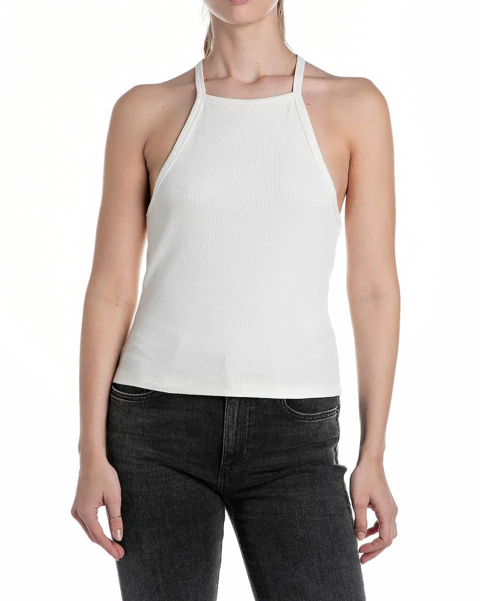 Женская облегающая майка на бретелях Replay, белый
Женская облегающая майка на бретелях Replay, белый