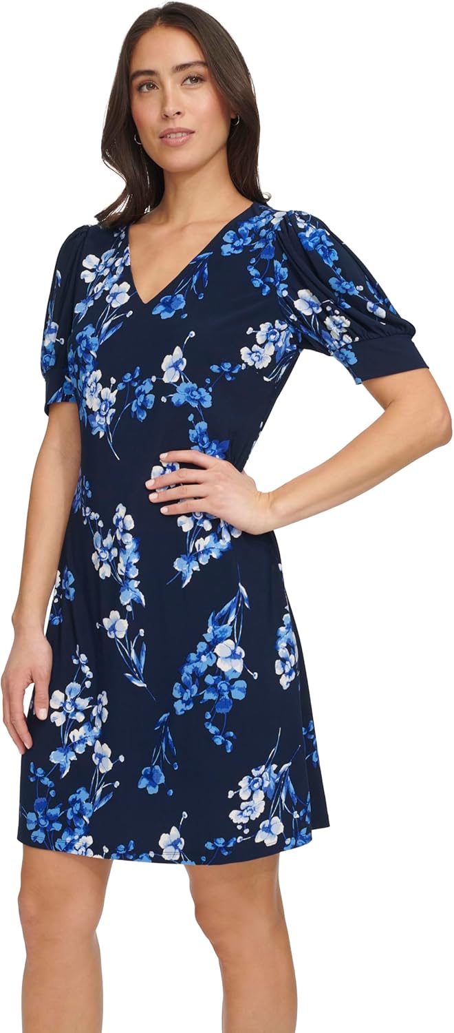 Женское мини-платье Tommy Hilfiger с рукавами-фонариками и V-образным вырезом, Sky Captain Multi
Женское мини-платье Tommy Hilfiger с рукавами-фонариками и V-образным вырезом, Sky Captain Multi