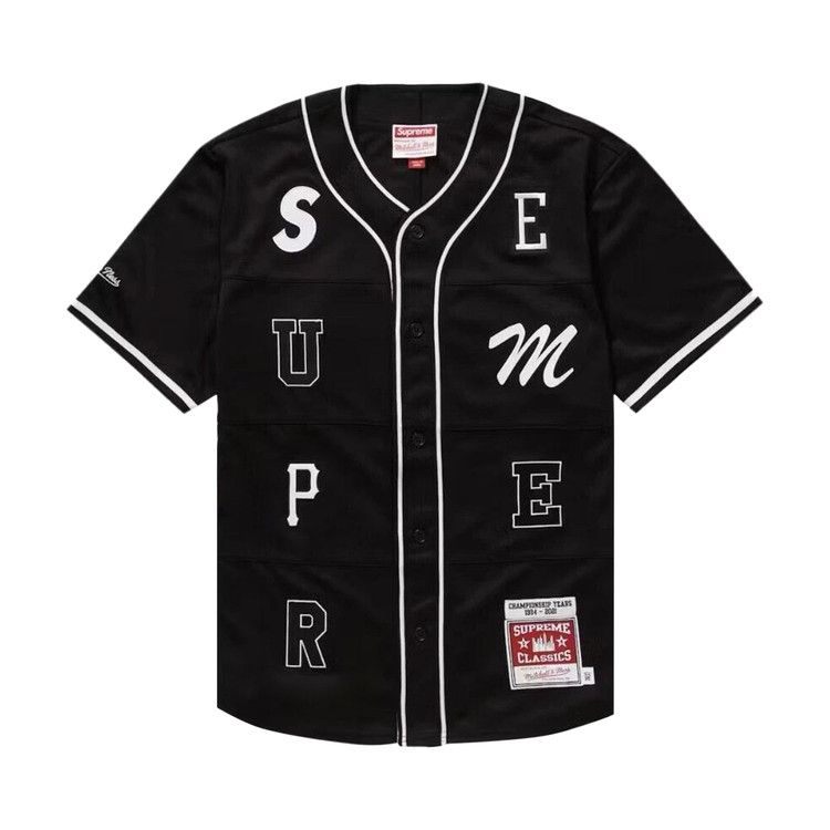 Джерси Supreme x Mitchell & Ness Patchwork Baseball Jersey 'Black'
Джерси Supreme x Mitchell & Ness Patchwork Baseball Jersey 'Black'