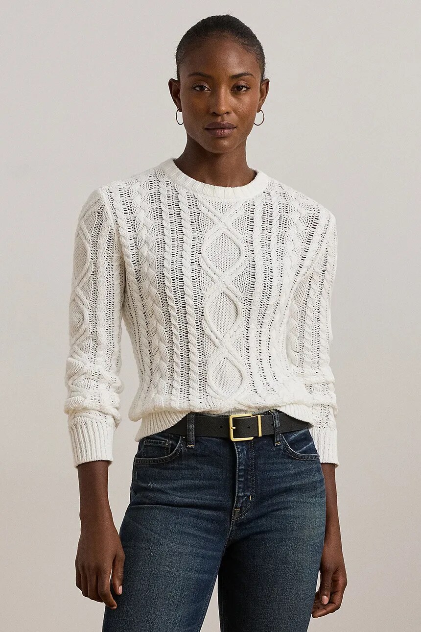 Хлопковый свитер Lauren Ralph Lauren, белый
Хлопковый свитер Lauren Ralph Lauren, белый