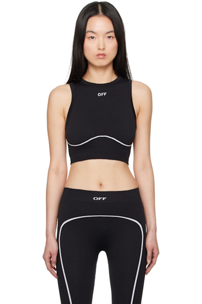 Черный бесшовный спортивный бюстгальтер Stamp Off-White
Черный бесшовный спортивный бюстгальтер Stamp Off-White